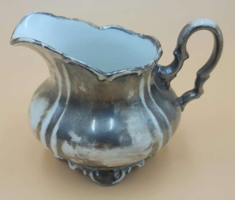 Vintage Volkstedt Beyer & Bock "Metallin" Finish Milk Jug