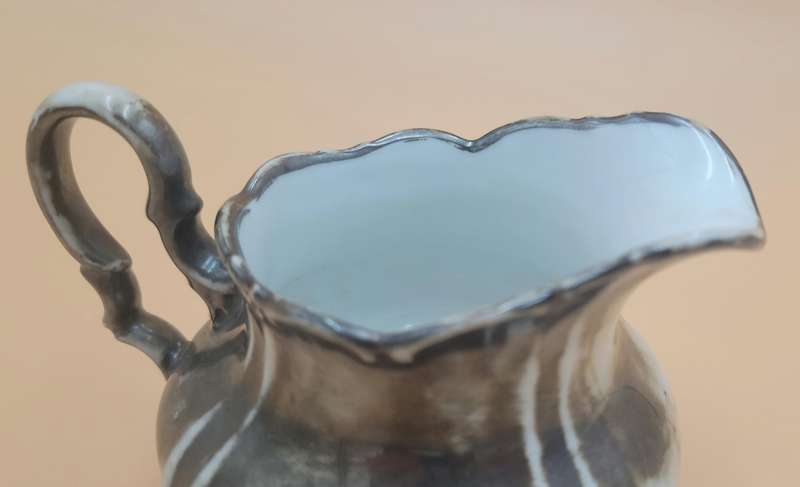 Vintage Volkstedt Beyer & Bock "Metallin" Finish Milk Jug
