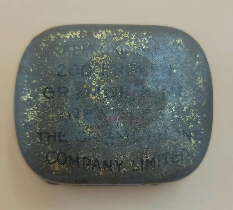 Antique Tin Needle Case "His Master's Voice" - Storage for gramophone needles & Collectable