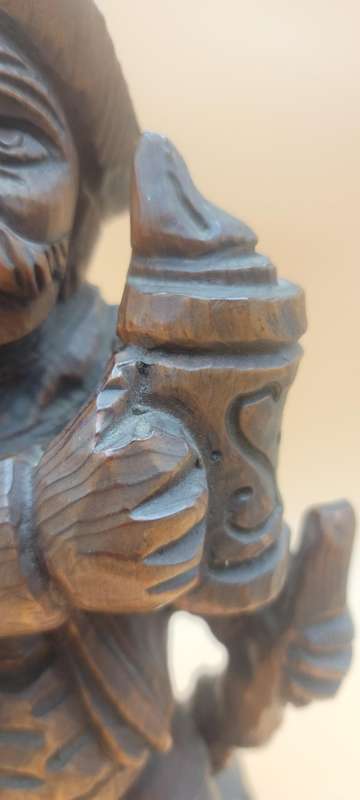 Hand Carved Timber Sculpture of Bavarian Man Holding a Beer - 40cm high