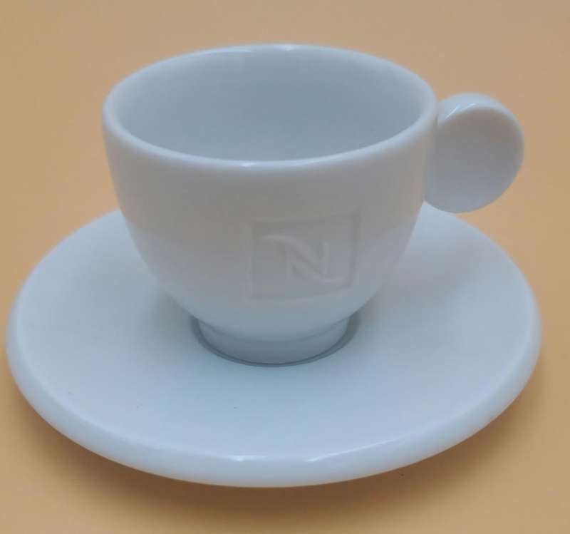 Pair of Nespresso Branded Espresso Cups & Saucers - Perfect Condition - Made in Germany