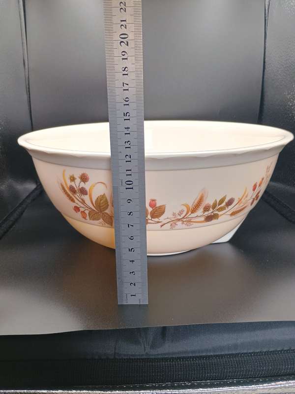 Vintage Marks & Spencer "Harvest" Melamine Mixing Bowl with Side Rest - 29cm Diameter - Pristine !