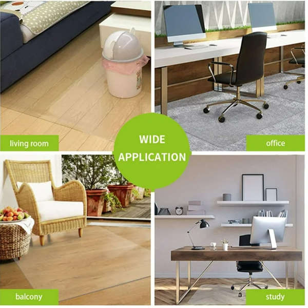 Office Chair Mat Transparent - Clear Mat Floor & Carpet Protector