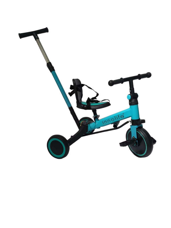 Tricycle Kids Multifunctional 4-in-1 Tricycle Ride - 3 Wheel Bike - Blue