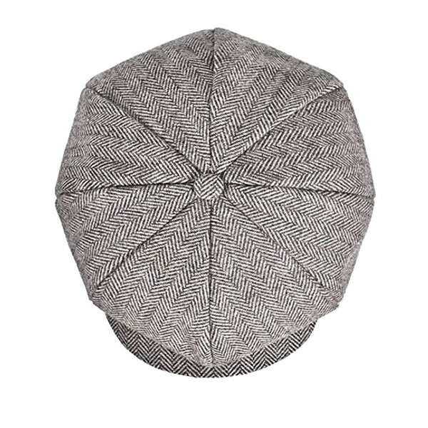 Newsboy Hat- Beret Irish Style Fuller Fit Cotton Hat - Peak Cap Light grey