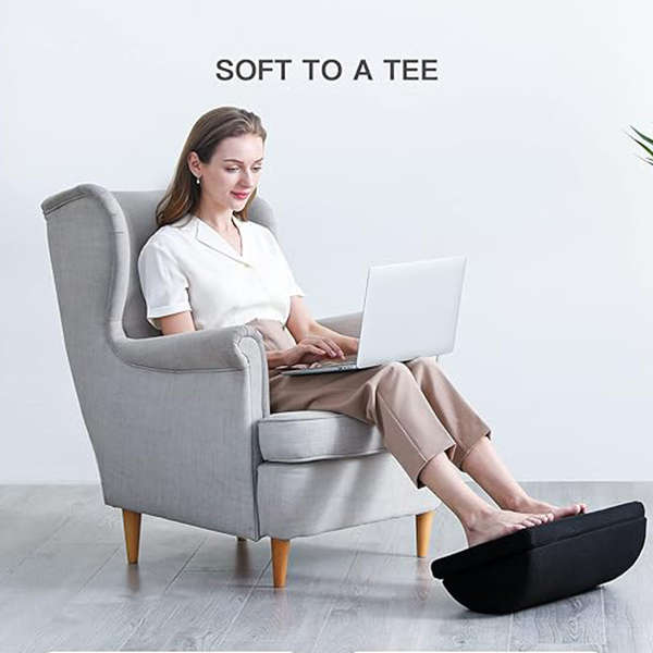 Memory Foam Under-Desk Footrest Pillow For Home & Office Desk