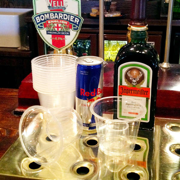 Shot Glasses - Jager Bomb Shooters - Jagerbomb - 6 Plastic Cups
