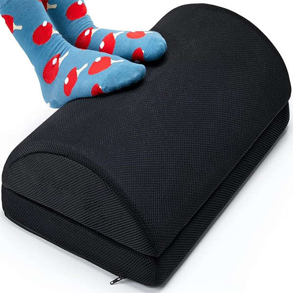 Memory Foam Under-Desk Footrest Pillow For Home & Office Desk