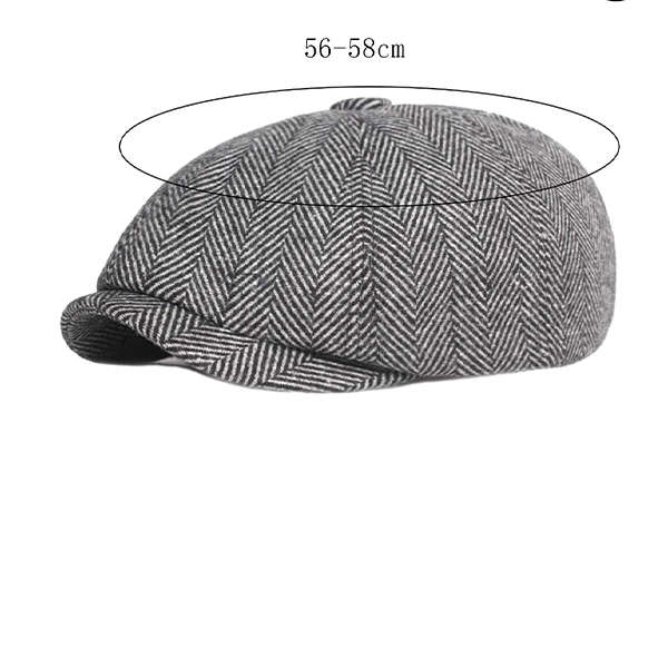 Newsboy Hat- Beret Irish Style Fuller Fit Cotton Hat - Peak Cap Light grey