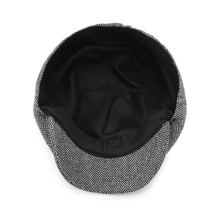Newsboy Hat- Beret Irish Style Fuller Fit Cotton Hat - Peak Cap Light grey