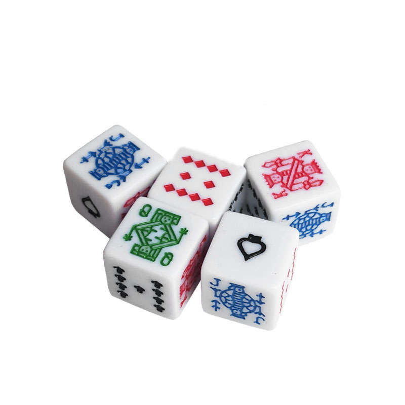 Dice- Poker Dice Set of 5 - Classic Poker Dice Set