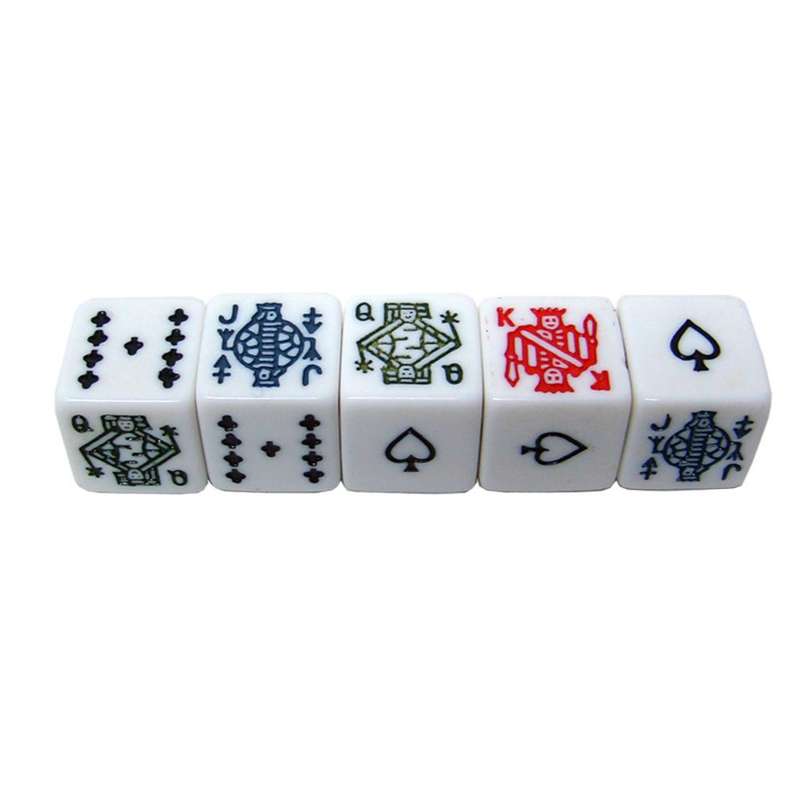 Dice- Poker Dice Set of 5 - Classic Poker Dice Set