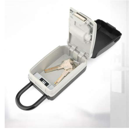 Key Locker Storage Box - Portable Hanging 4 Digit Combination Key Safe