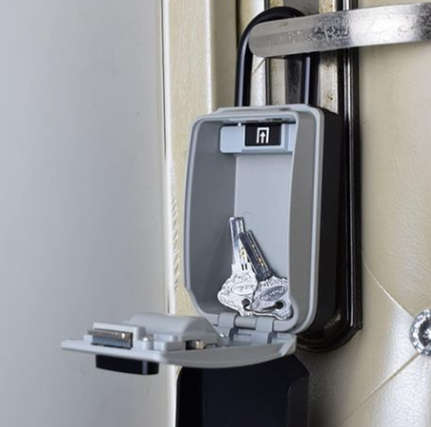 Key Locker Storage Box - Portable Hanging 4 Digit Combination Key Safe