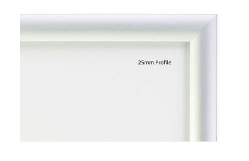 Snap Frame A1 - 25mm Clip Frame - Easy Loader Poster Frame - Silver