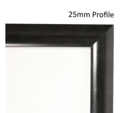 Snap Frame A1 - 25mm Clip Frame - Easy Loader Poster Frame - Black