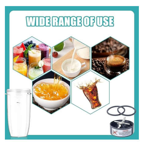 Replacement Juicer Blender Blade 4PCs Compatible with Nutribullet 900W