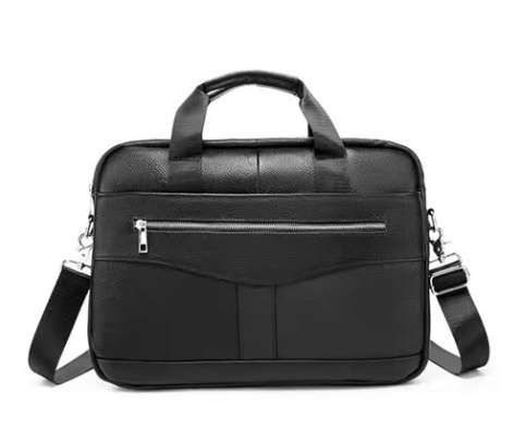 Laptop Bag- Briefcase - Genuine Cowhide Leather Shoulder Bag with Straps