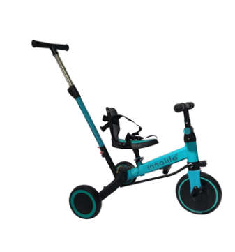 Tricycle Kids Multifunctional 4-in-1 Tricycle Ride - 3 Wheel Bike - Blue