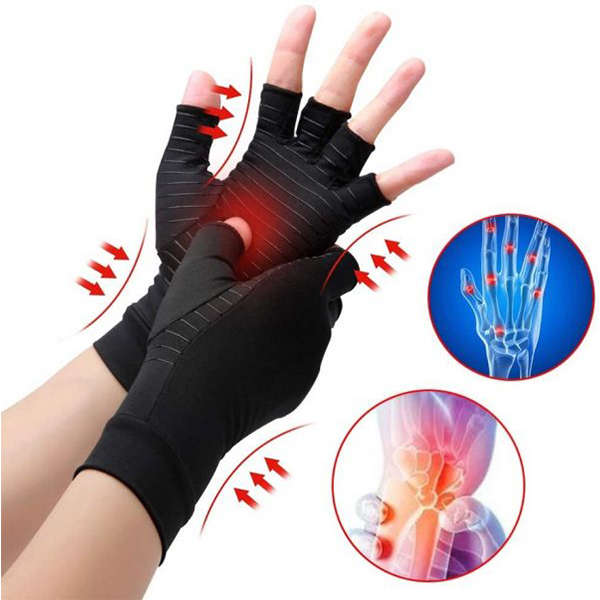 Arthritis Gloves Copper Infused Compression Therapy Gloves - Pain Relief - Joint Pain- Small