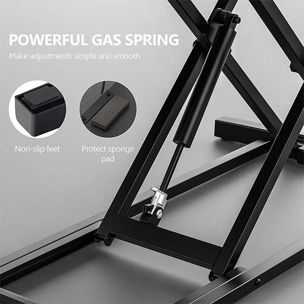 Height Adjustable Standing Desk Converter- Ergonomic Desk Riser-Black