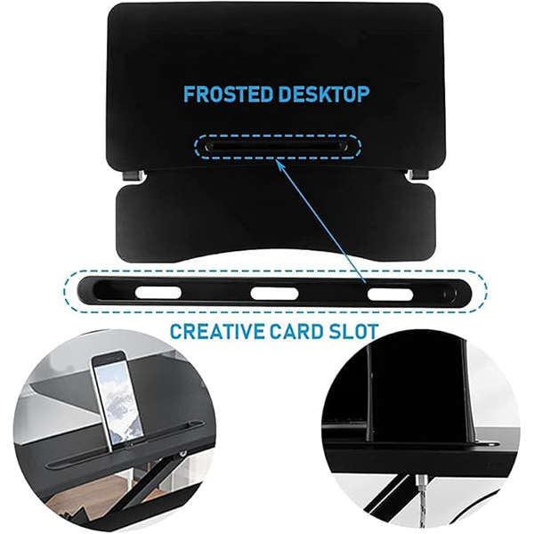 Height Adjustable Standing Desk Converter- Ergonomic Desk Riser-Black