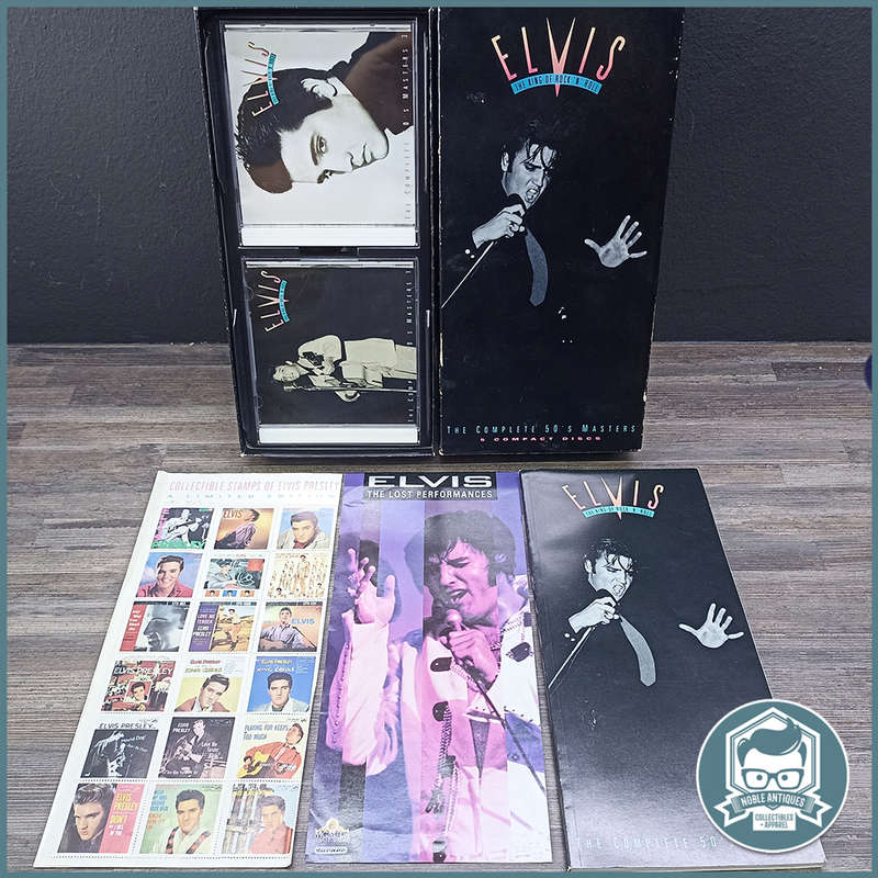 Boxed Elvis Presley The Complete 50's Masters 5 CD Box Set w/Collectible Stamp Sheet and books!!!