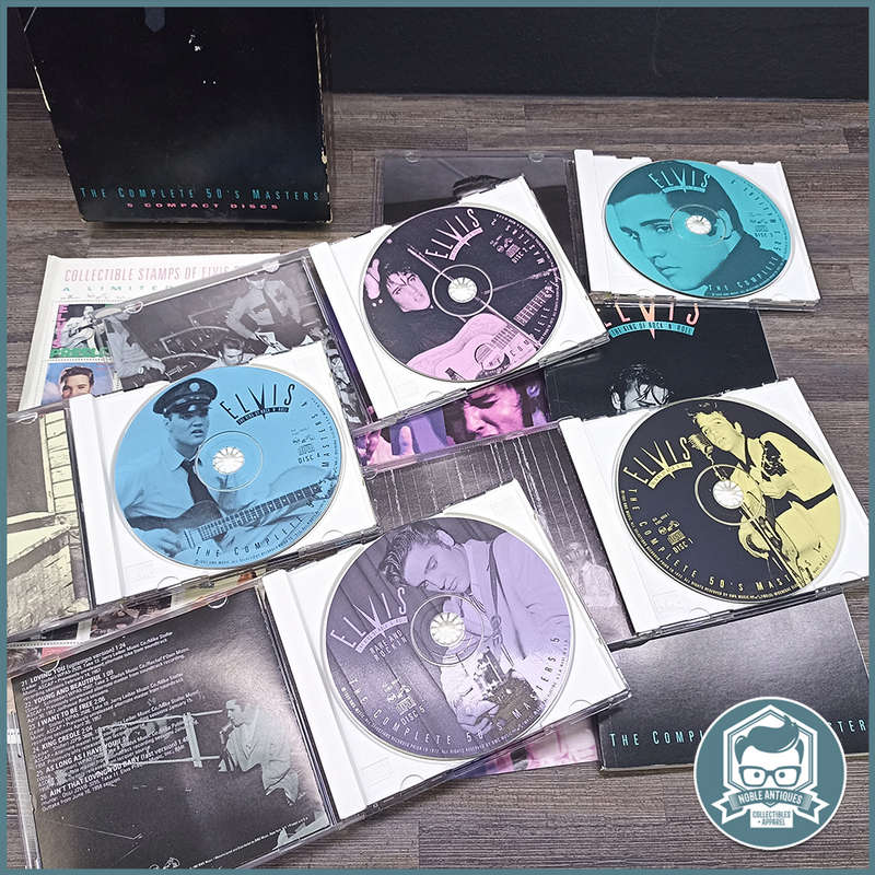 Boxed Elvis Presley The Complete 50's Masters 5 CD Box Set w/Collectible Stamp Sheet and books!!!
