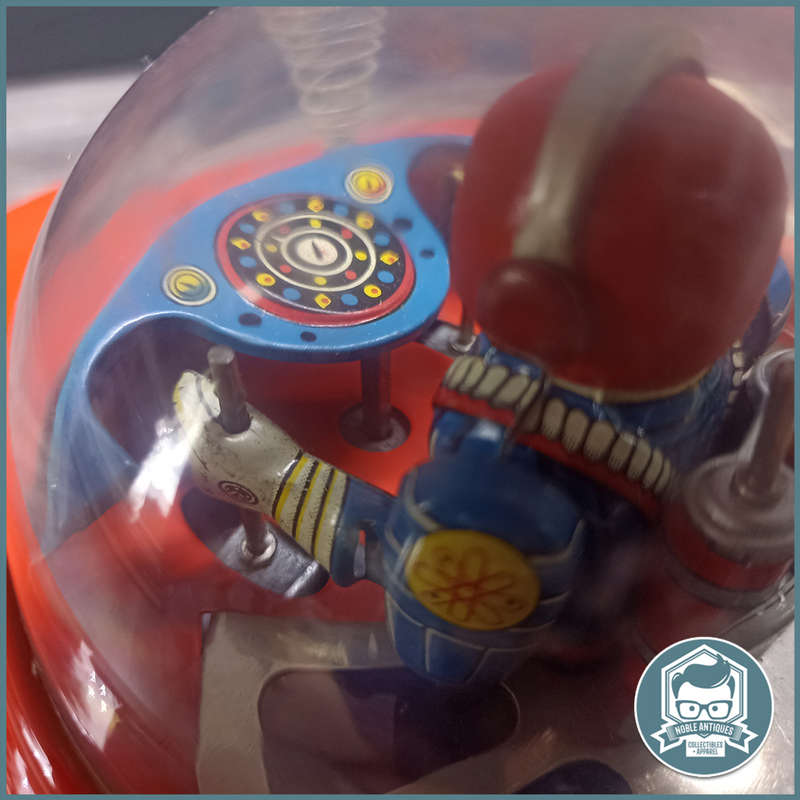 SUPER RARE!!! Vintage 1960's Yoshiya KO Tin Litho Battery Operated Flying Saucer Space Ship!!!