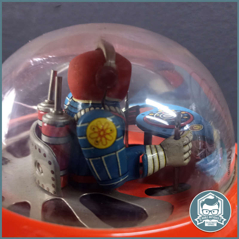 SUPER RARE!!! Vintage 1960's Yoshiya KO Tin Litho Battery Operated Flying Saucer Space Ship!!!