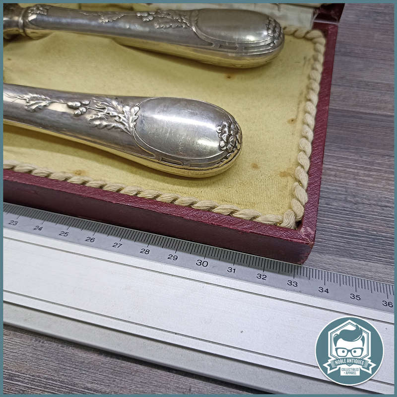 Antique Original Boxed 800 Silver Handled Carving Set!!!