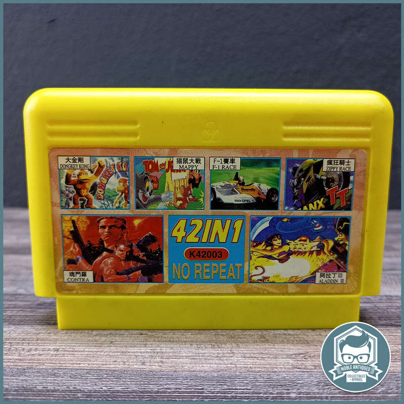 Vintage Cartridge Super 42 in 1 Game Including Dong Key Kong, Pacman and Contra !!!