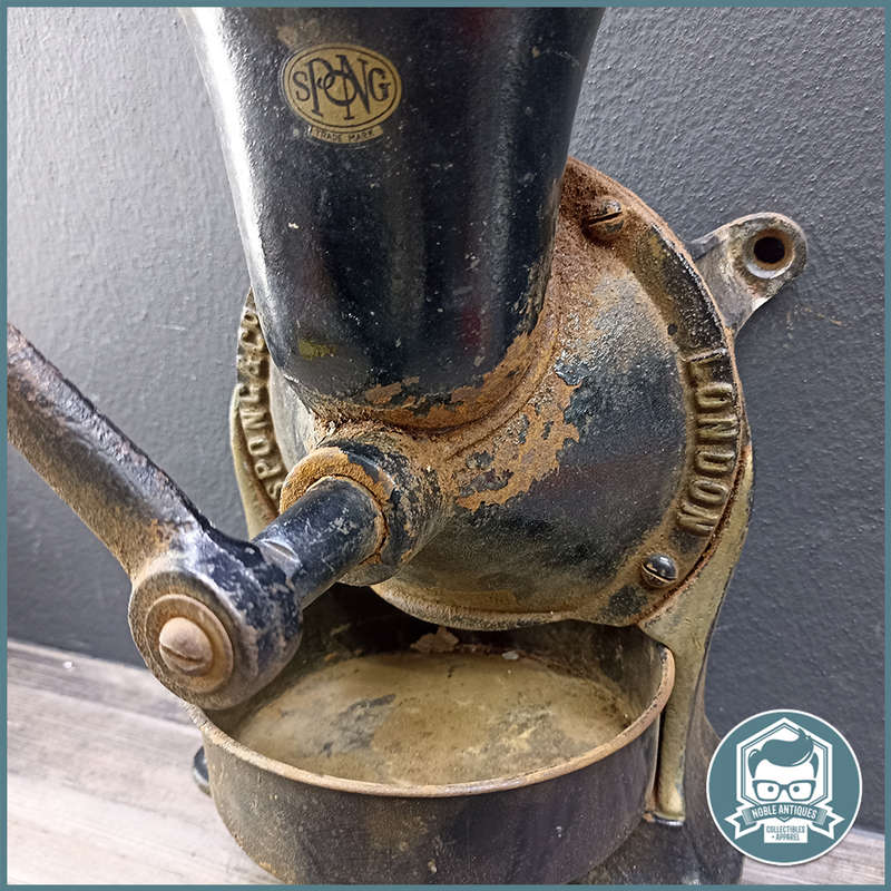 Large Vintage SPONG Cast Iron No.4 Coffee Grinder !!!