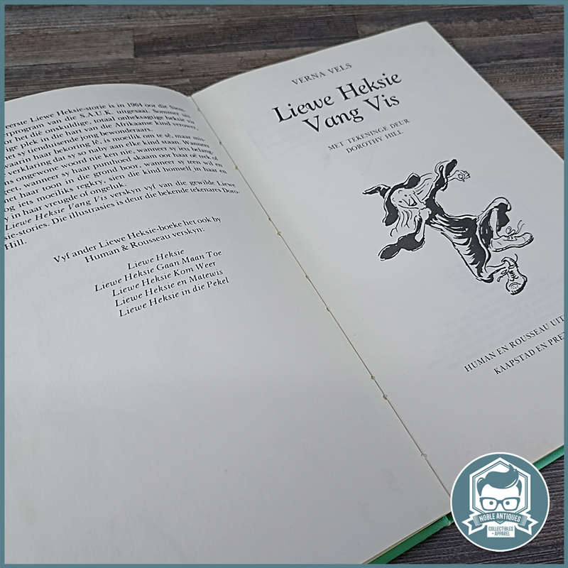Vintage Hardcover Liewe Heksie Vang Vis deur Verna Vels!!!!