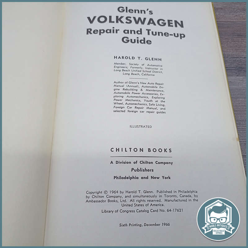 1964 Hardcover - Volkswagen REPAIR AND TUNE-UP GUIDE!!!