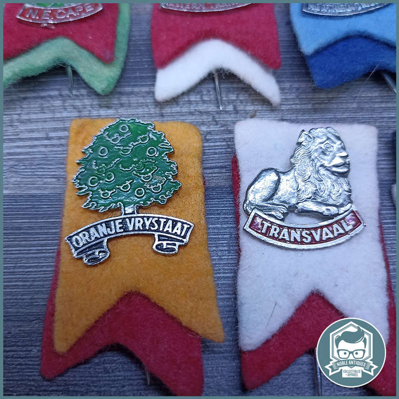 RARE !! A COLLECTION OF VINTAGE SOUTH AFRICAN PROVINCIAL RUGBY TOUR PINS !!!