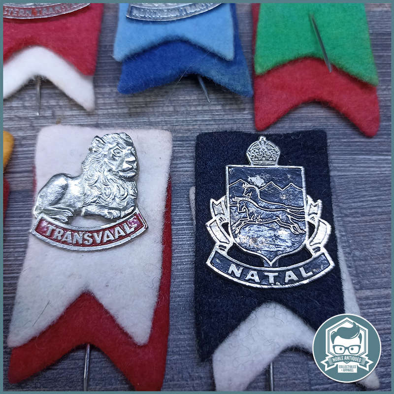 RARE !! A COLLECTION OF VINTAGE SOUTH AFRICAN PROVINCIAL RUGBY TOUR PINS !!!