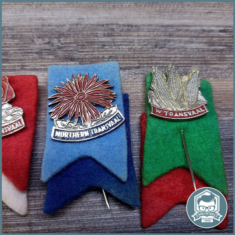 RARE !! A COLLECTION OF VINTAGE SOUTH AFRICAN PROVINCIAL RUGBY TOUR PINS !!!