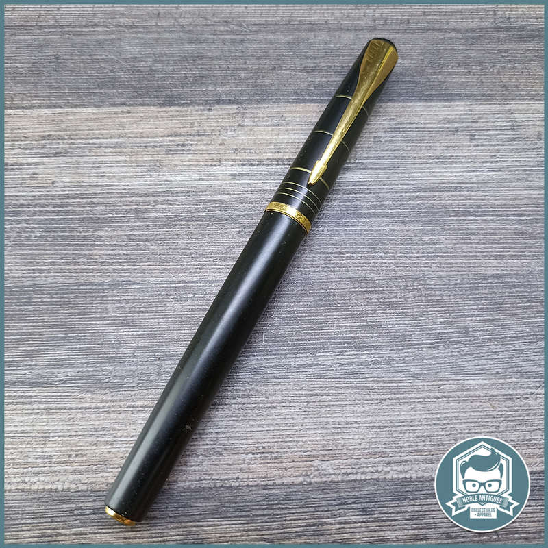 Original Parker Latitude Silky Black and Gold Trim Fountain Pen!!!