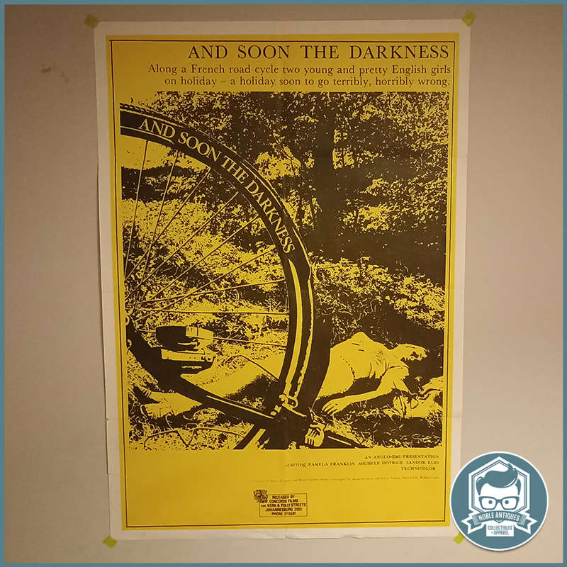 LARGE Vintage 1970 A1 Lithographed Movie Poster : And Soon the Darkness (840 x 576)!!!