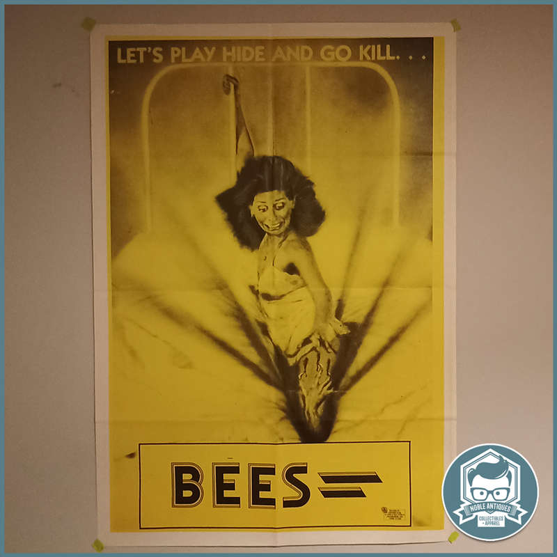 LARGE Vintage 1960 A1 Lithographed Movie Poster : BEES!!!