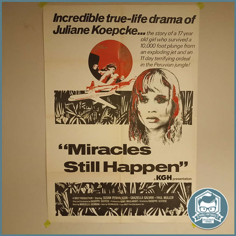 LARGE Vintage 1974 A1 Lithographed Movie Poster : Miracles Still Happen!!!