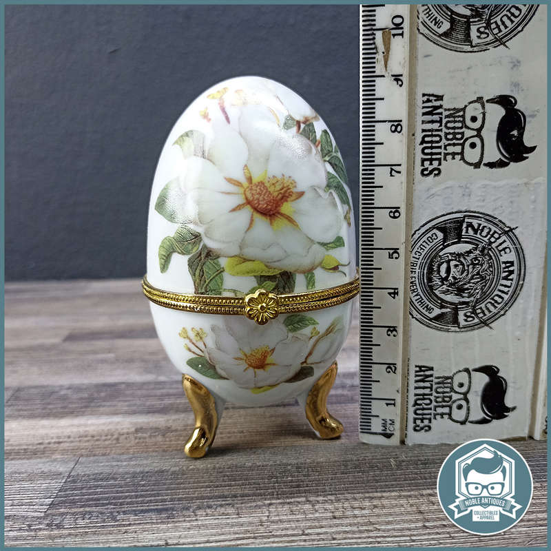 Ceramic Egg Lila Farlow Trinket Box!!!