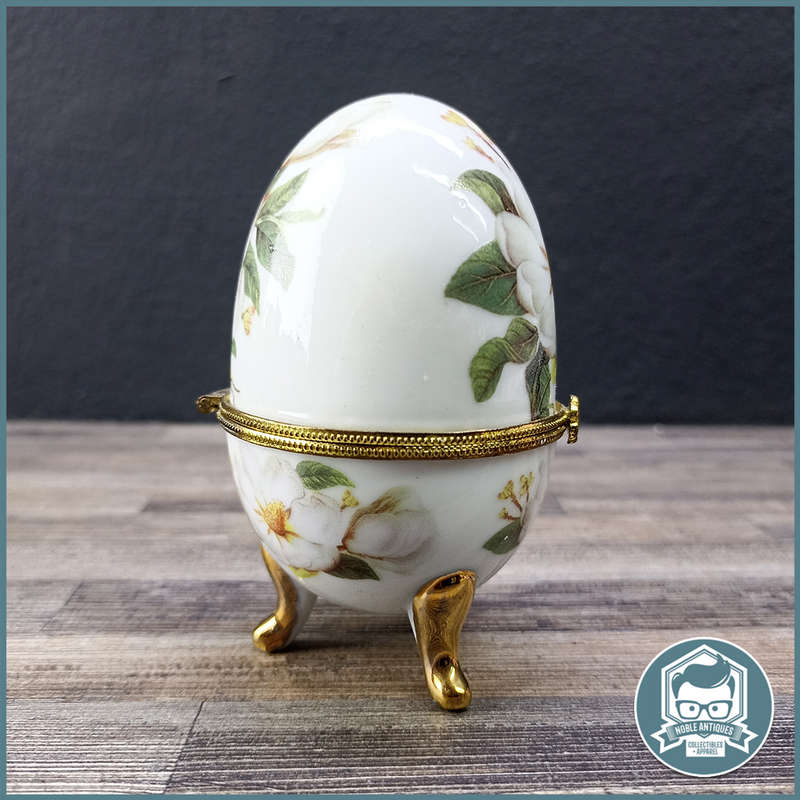 Ceramic Egg Lila Farlow Trinket Box!!!