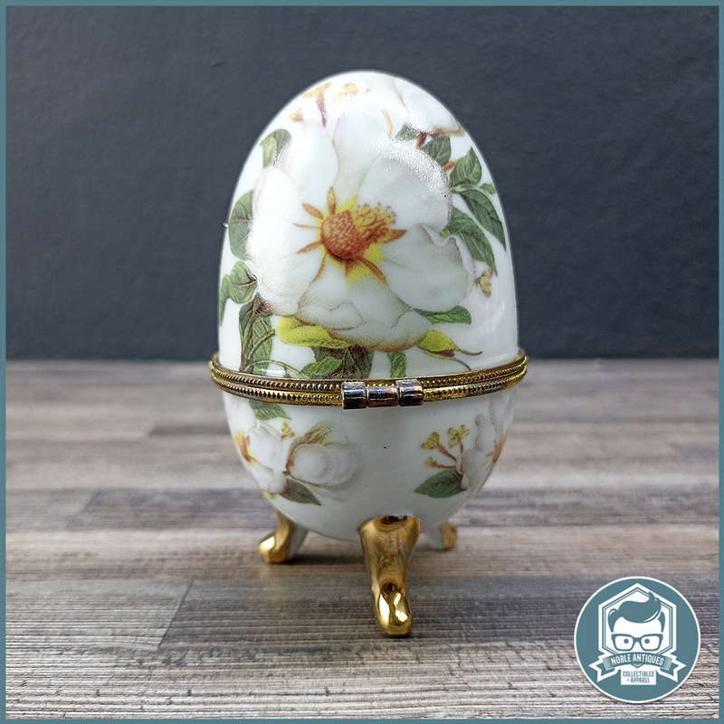 Ceramic Egg Lila Farlow Trinket Box!!!