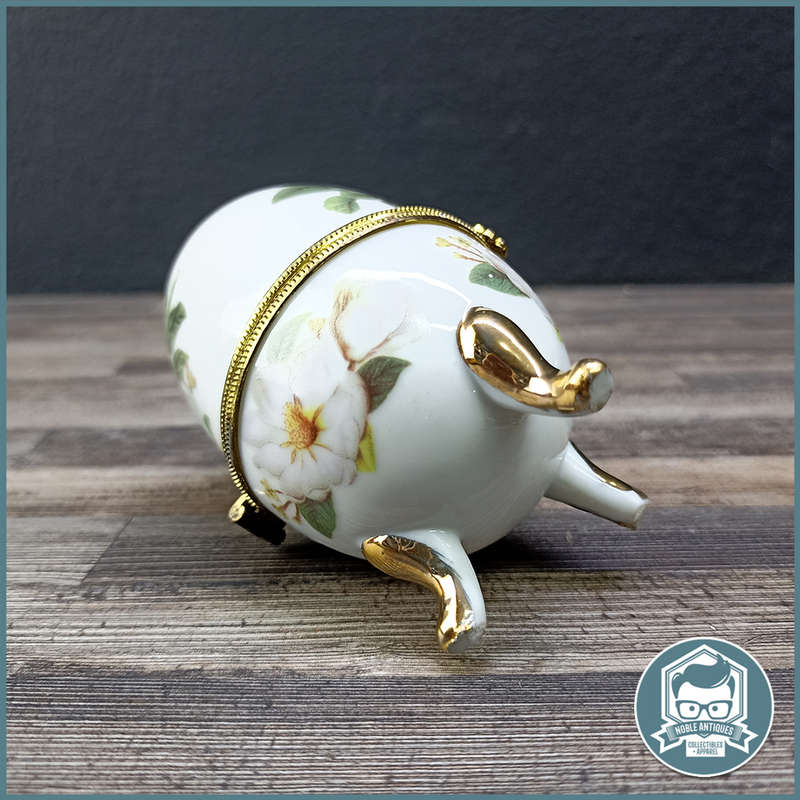 Ceramic Egg Lila Farlow Trinket Box!!!