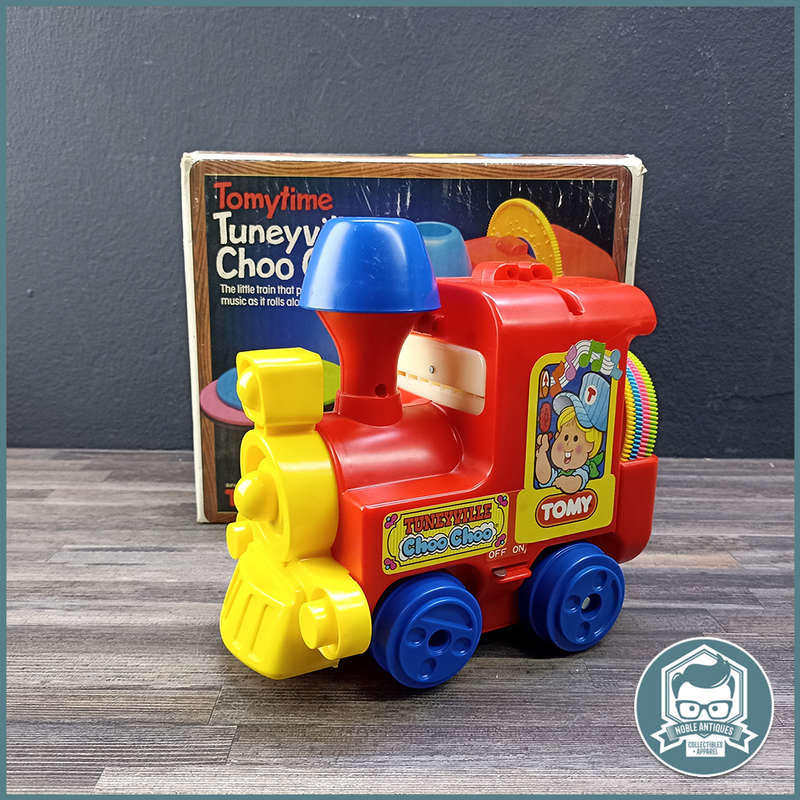 Original Boxed TOMY 1975 Tuneyville Choo Choo Train NOs Disc Music Locomotive !!!