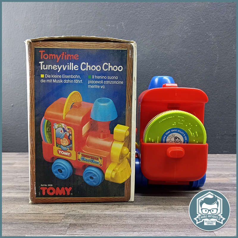 Original Boxed TOMY 1975 Tuneyville Choo Choo Train NOs Disc Music Locomotive !!!