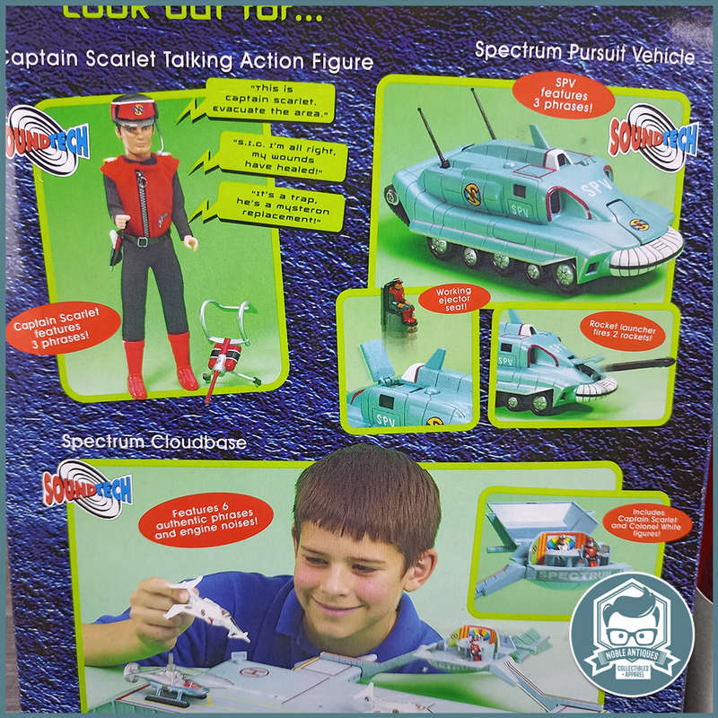 Complete Boxed Vintage Thunderbirds Captain Scarlet. Captain Black 30cm Action Figure!!!