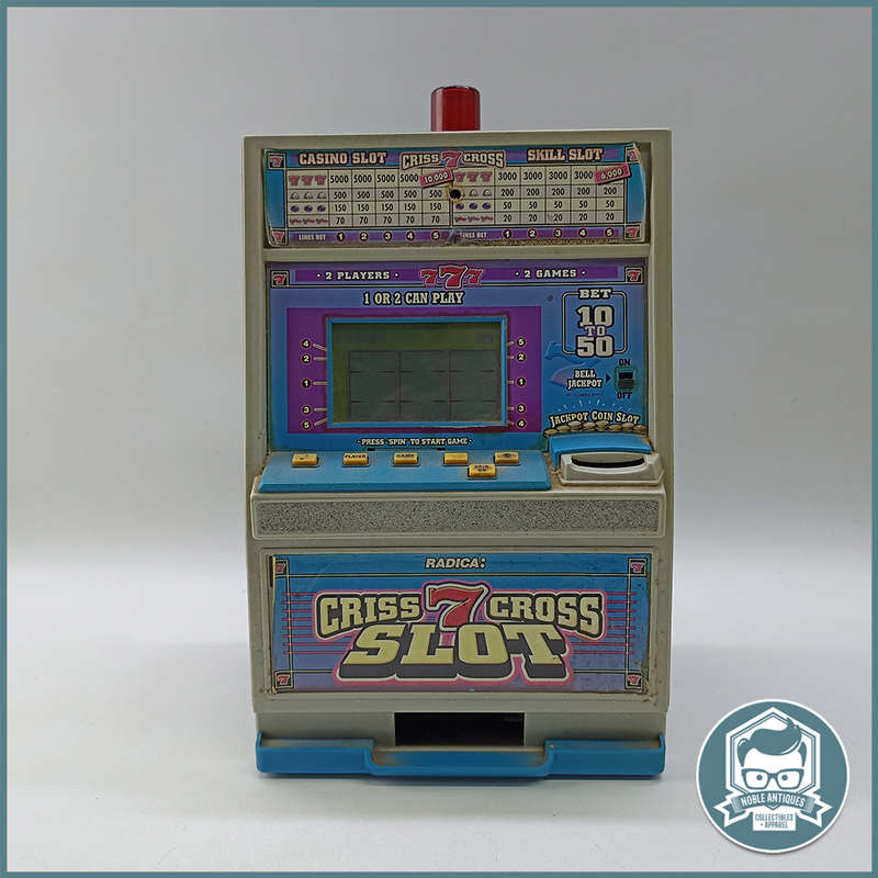 Vintage RADICA Criss Cross 777 electronic toy slot machine game - Not Tested, Use C Batteries!!!